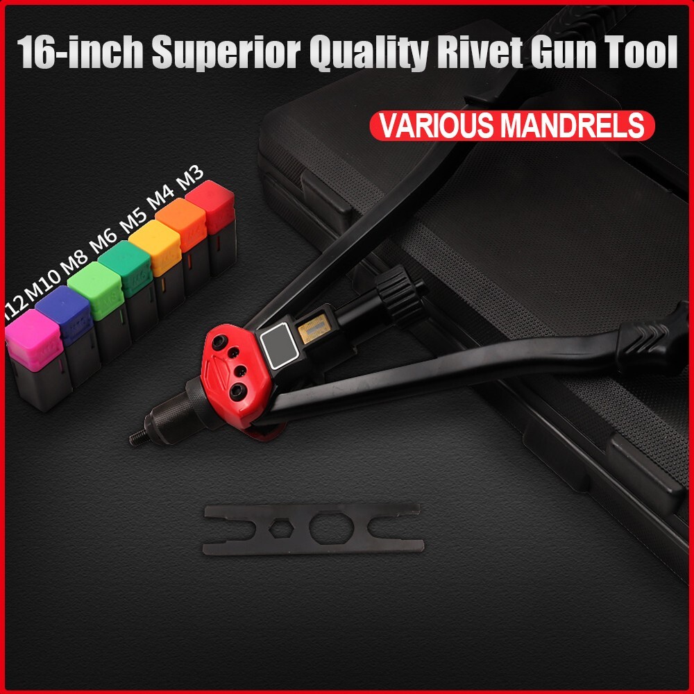 16" Rivet Gun Rivnut Thread Setting Tool Nut Setter NutSert Metric SAE Riveting