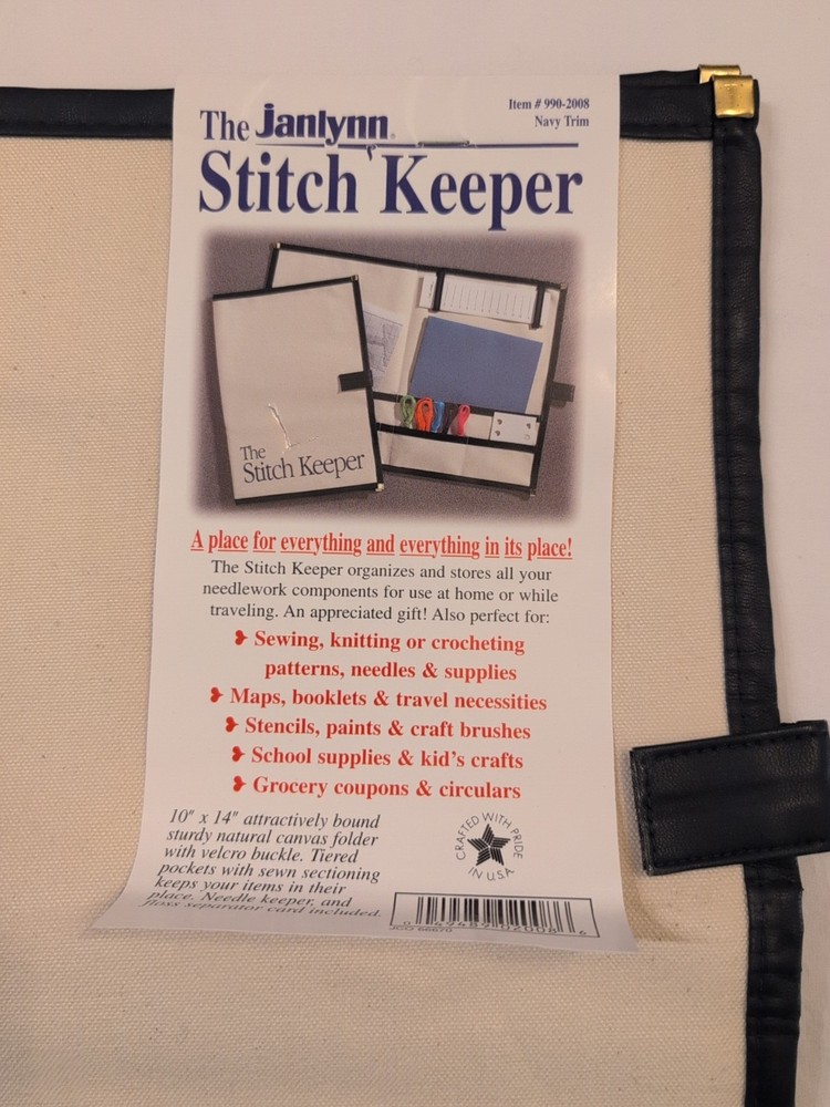 Janlynn Stitch Keeper Needlework Organizer Canvas Supply Storage