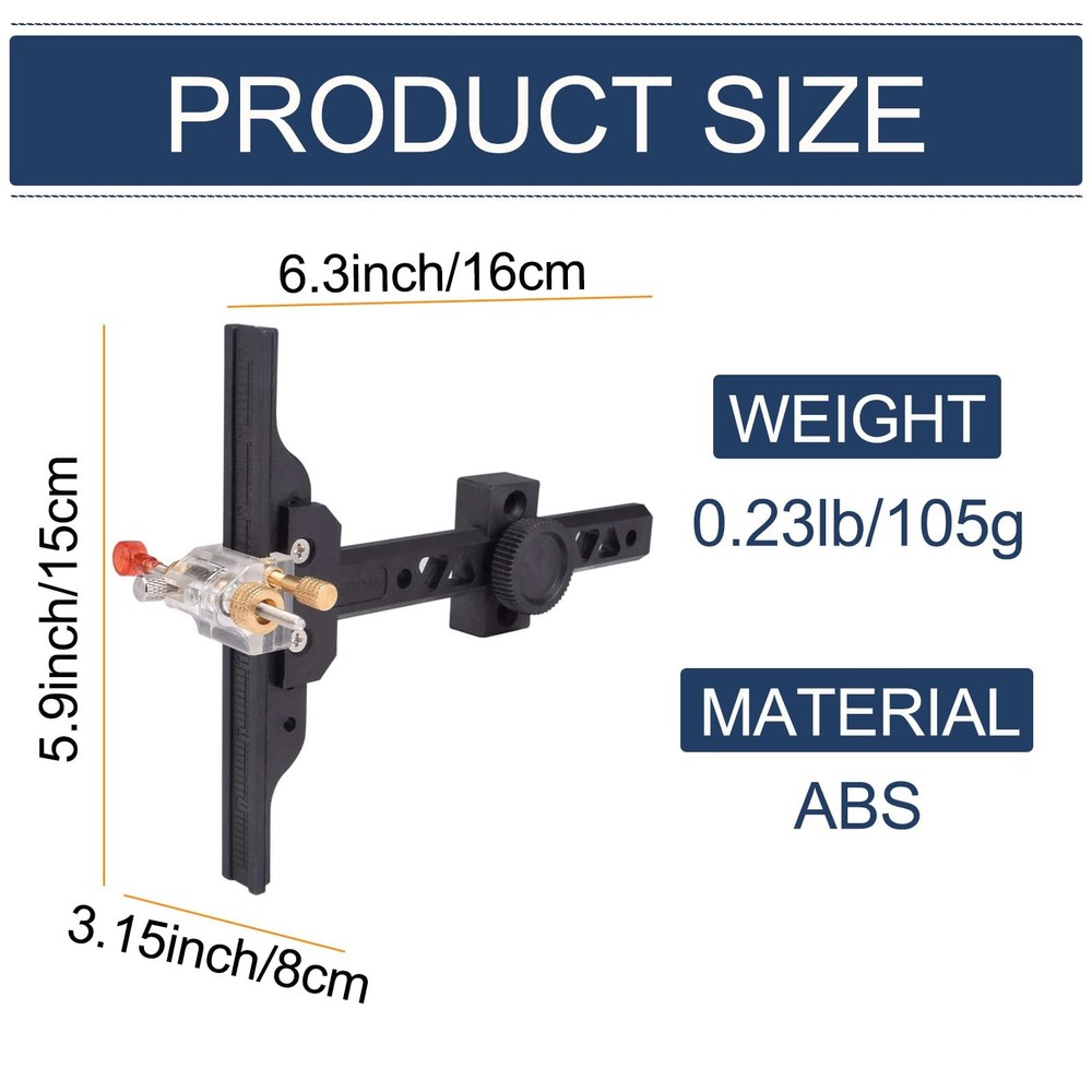 Archery Recurve Bow Sight T Shape Adjustable Bowsight with Tools Accessories ...