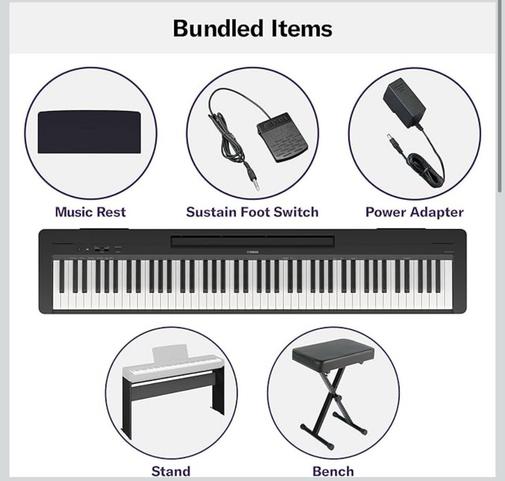 Yamaha P-143 Digital Piano Bundle