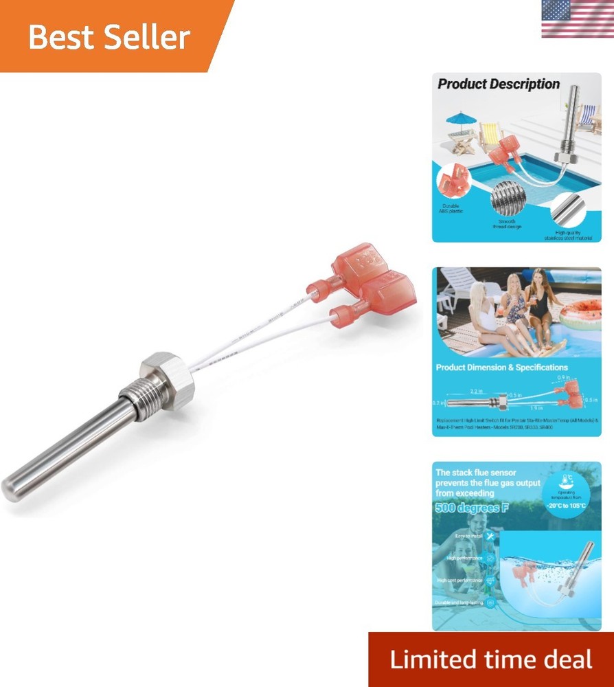 High-Quality Replacement Flue Sensor for Pentair MasterTemp & Sta-Rite Heaters