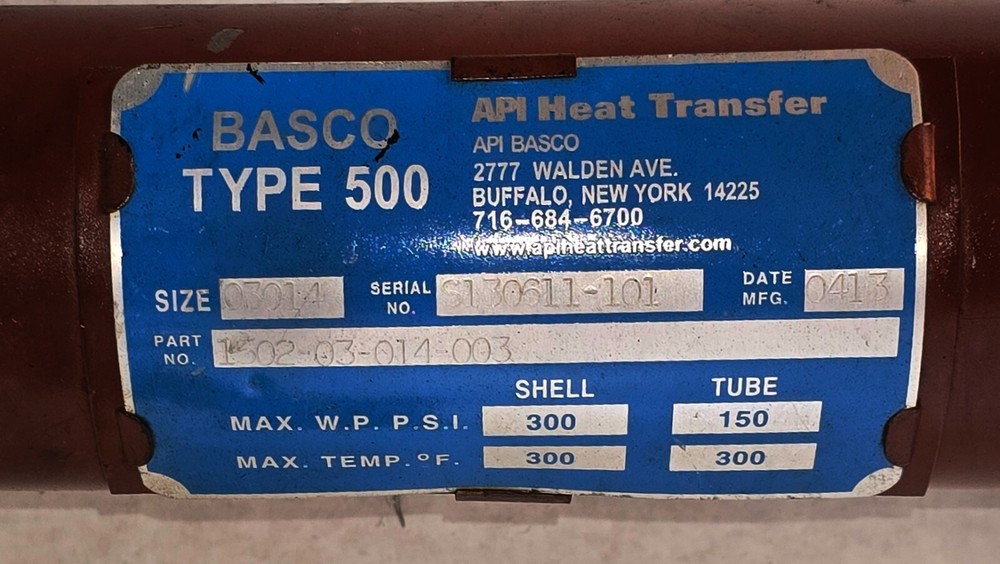 API Heat Transfer Basco Type 500 SIZE 03014