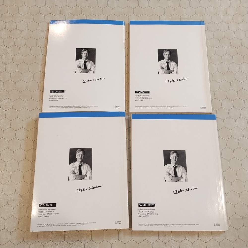 Norton Utilities 6.0 manuals, Symantec, PC DOS, 1991