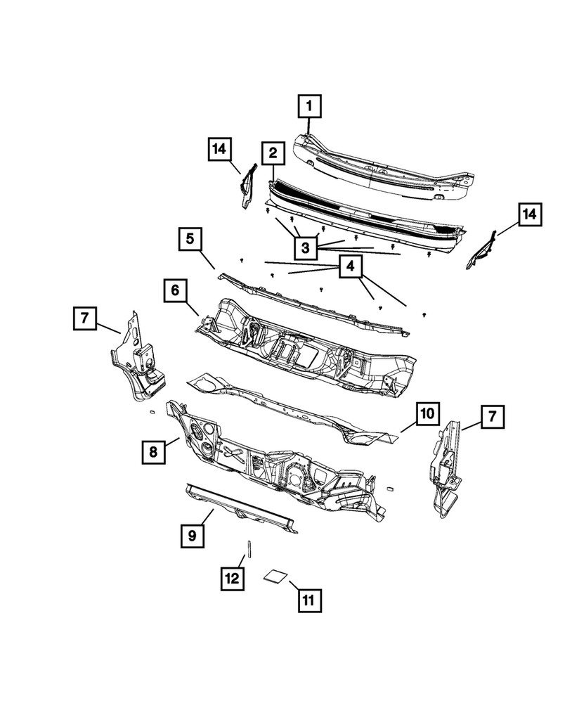 Genuine Mopar Cowl Side Panel Left 68480808AA