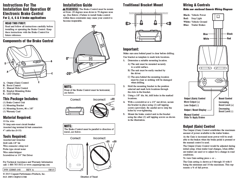 Draw-Tite I-Command Brake Controller Module Trailer Towing Kit Box System 5535