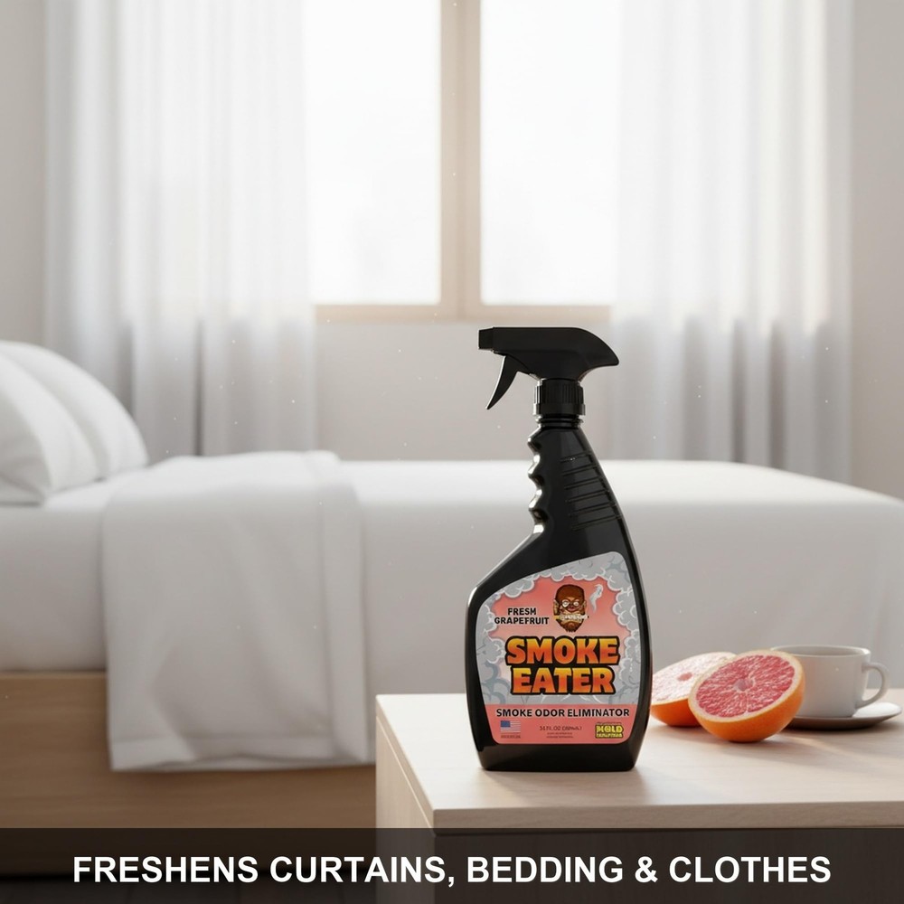 Smoke Eater Odor Eliminator Spray, Fresh Grapefruit, 22 oz — Breaks Down S
