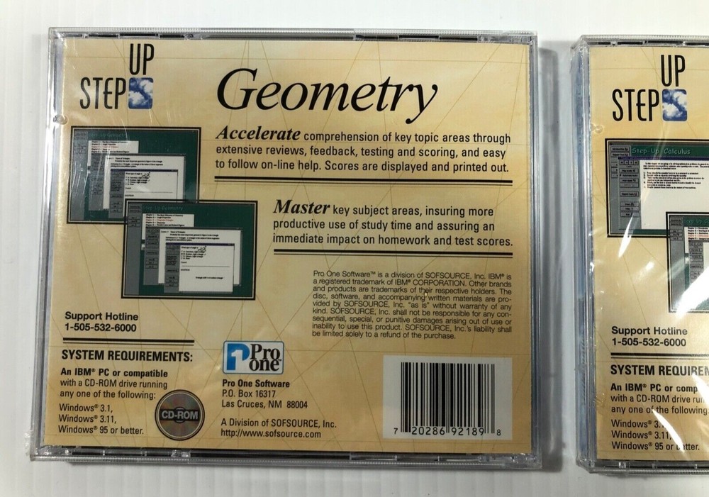 Step Up Geometry and Calculus 2 CD-ROM comprehensive self-paced curriculum NEW