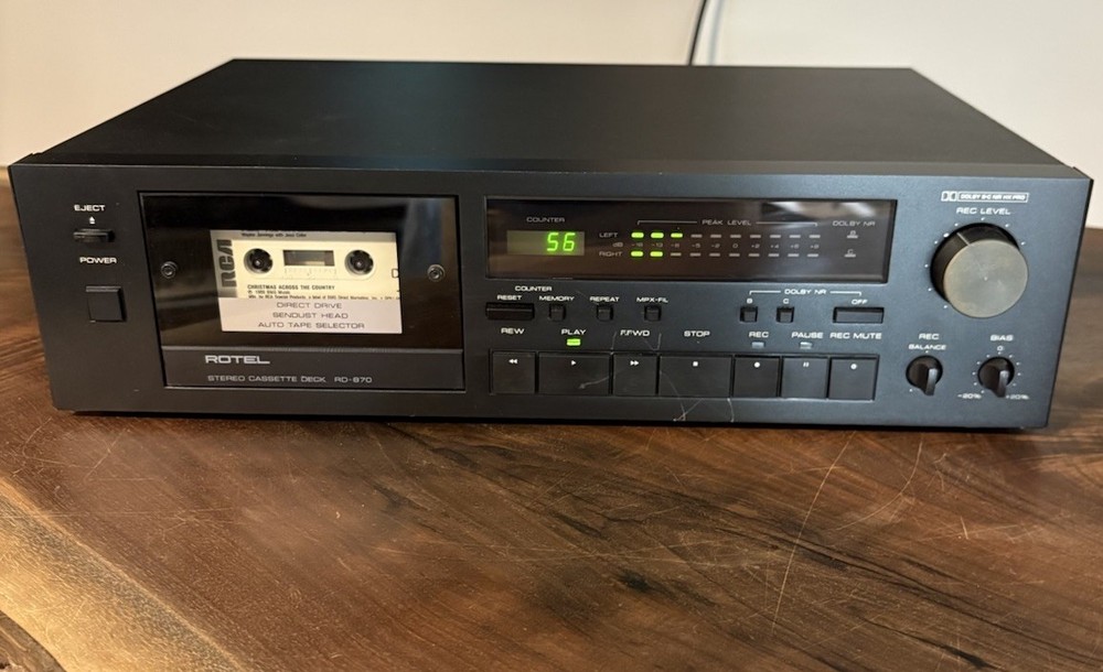 ROTEL RD-870 Stereo Cassette Deck Tested, Working Order