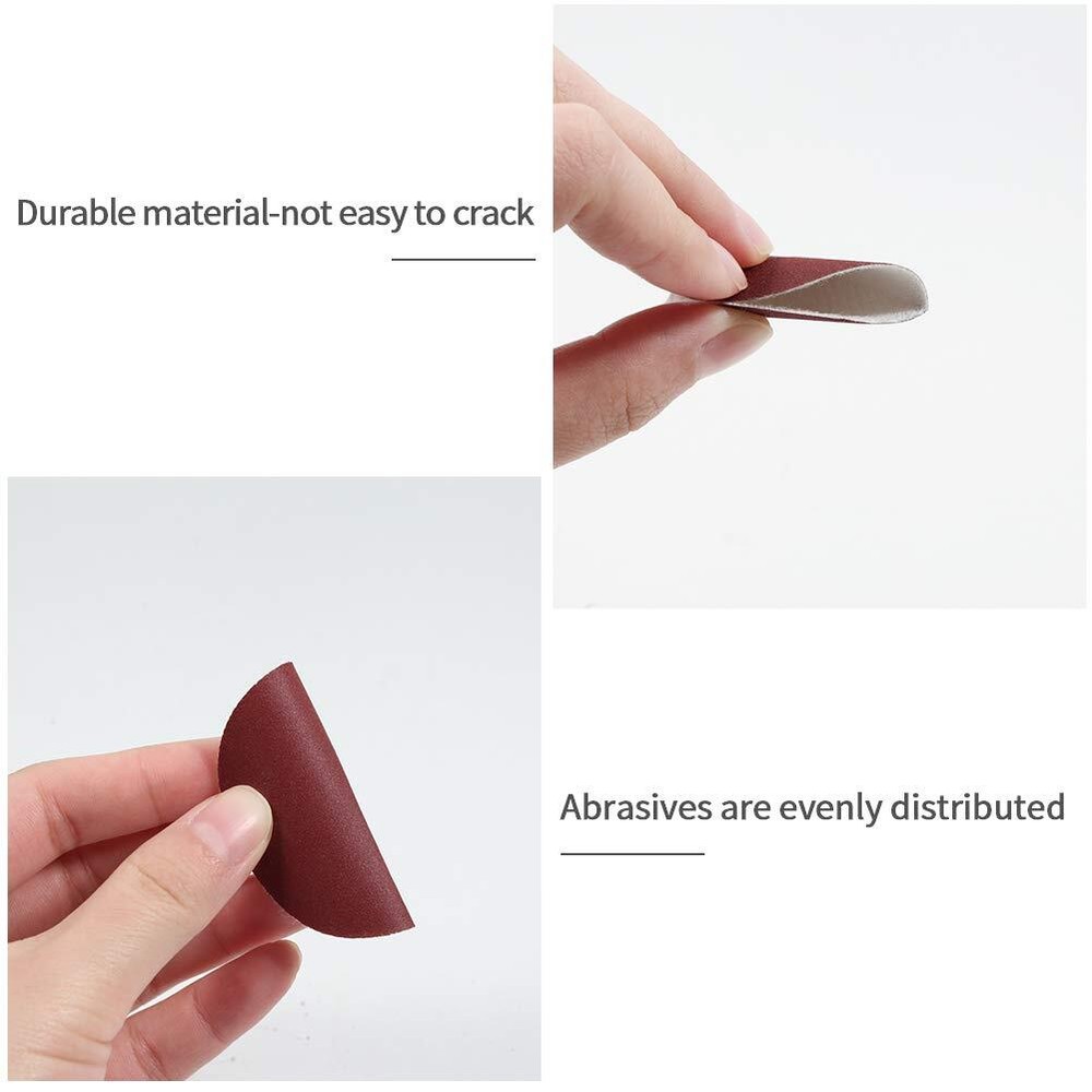 100 Pcs 2 Inch Hook and Loop Sander Disc for Sanders Drill Grinder Rotary Tools