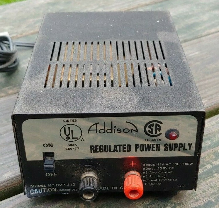 Original ADDISON Model DVP-312 Regulated POWER SUPPLY