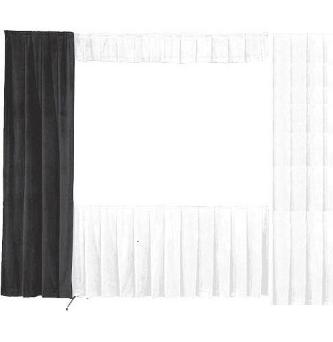 DA-LITE 83 X 144 FAST FOLD ** BLACK STAGE RIGHT WING DRAPE ONLY **