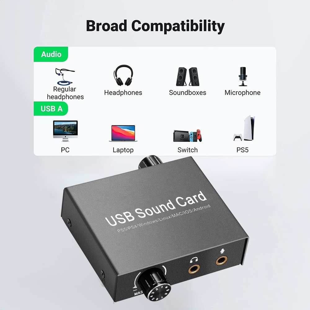USB Sound Card External Set Top Box Computer External Converter Driver Free
