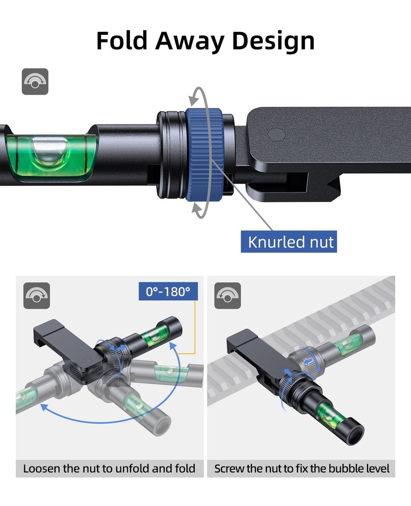 EZshoot Scope Leveling Kit with a Magnetic Level Precision Black