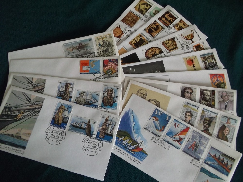 Greece 1983 year set official FDC's.