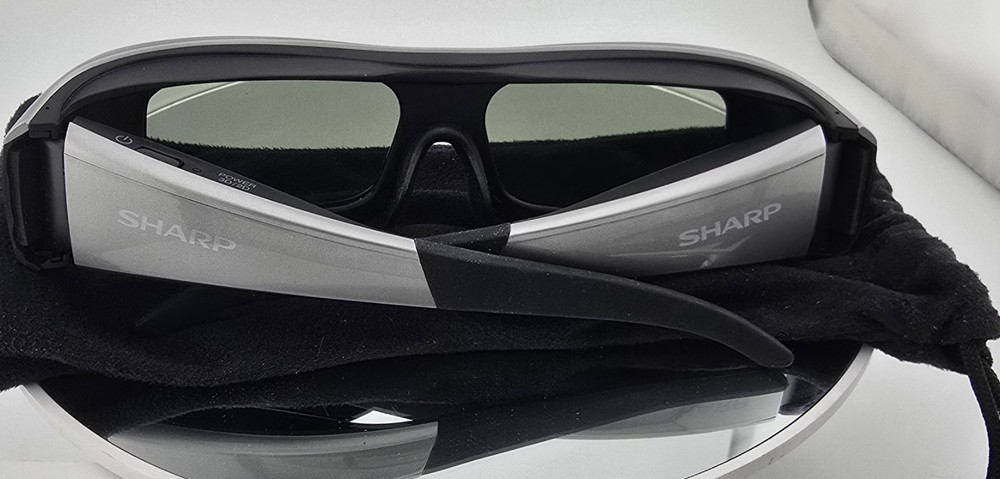 Sharp AN-3DG10 Black/Silver Battery Powered Active Matrix Flat/Fixed 3D Glasses