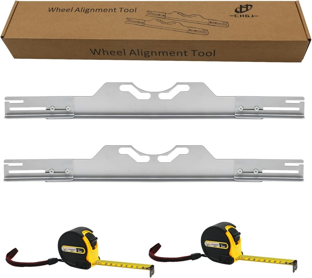 Wheel Alignment Tool with Tape Measures,Heavy Duty Toe Alignment Tool Plates,...