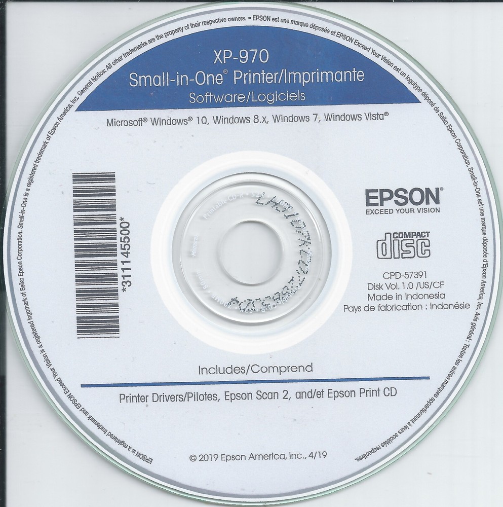 Epson XP-970 BackUP Software for printer