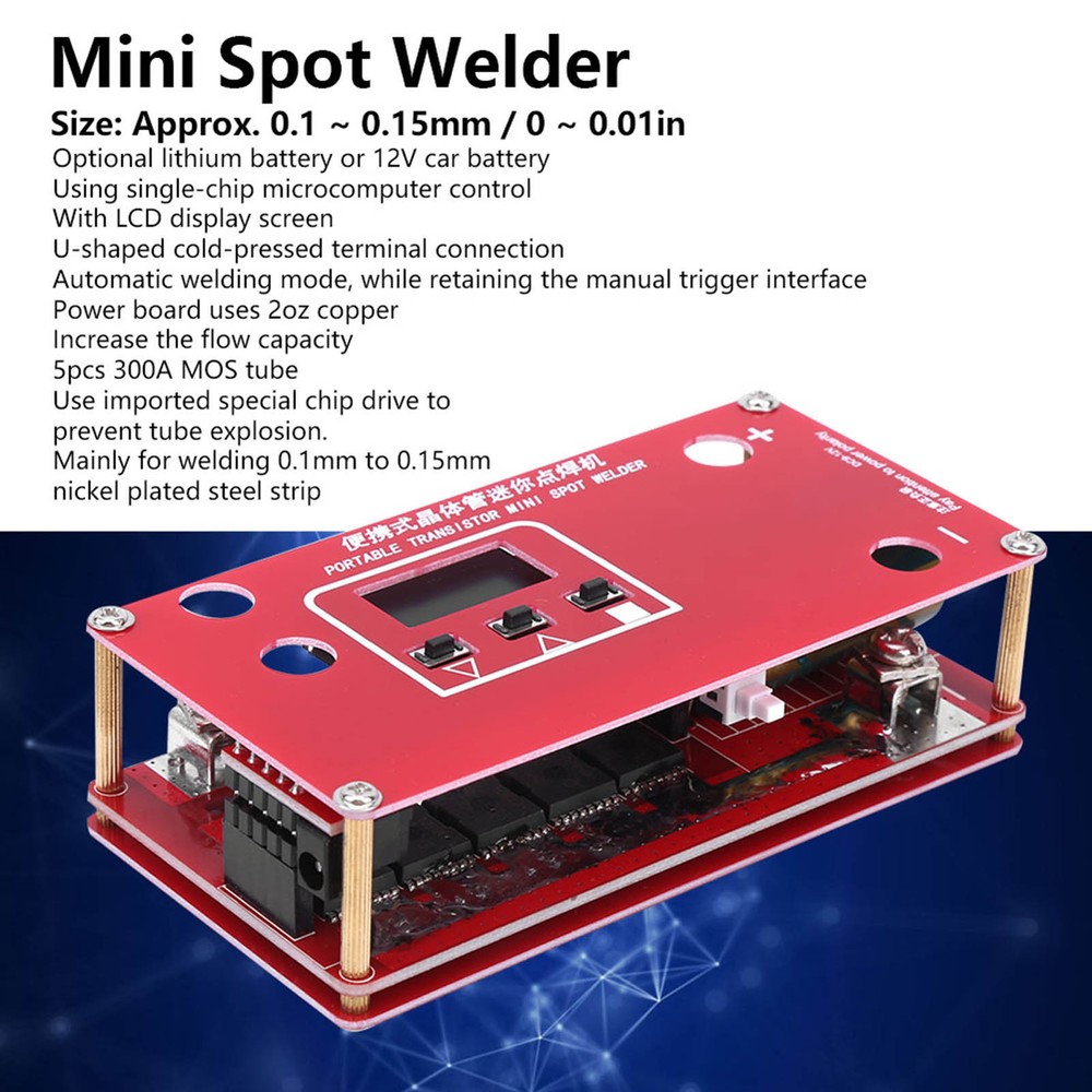 Spot Welder Portable Transistor Small Spot Welder LCD Screen Parameter Display