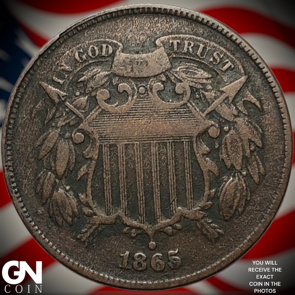 1865 2 Cent Piece Y8302