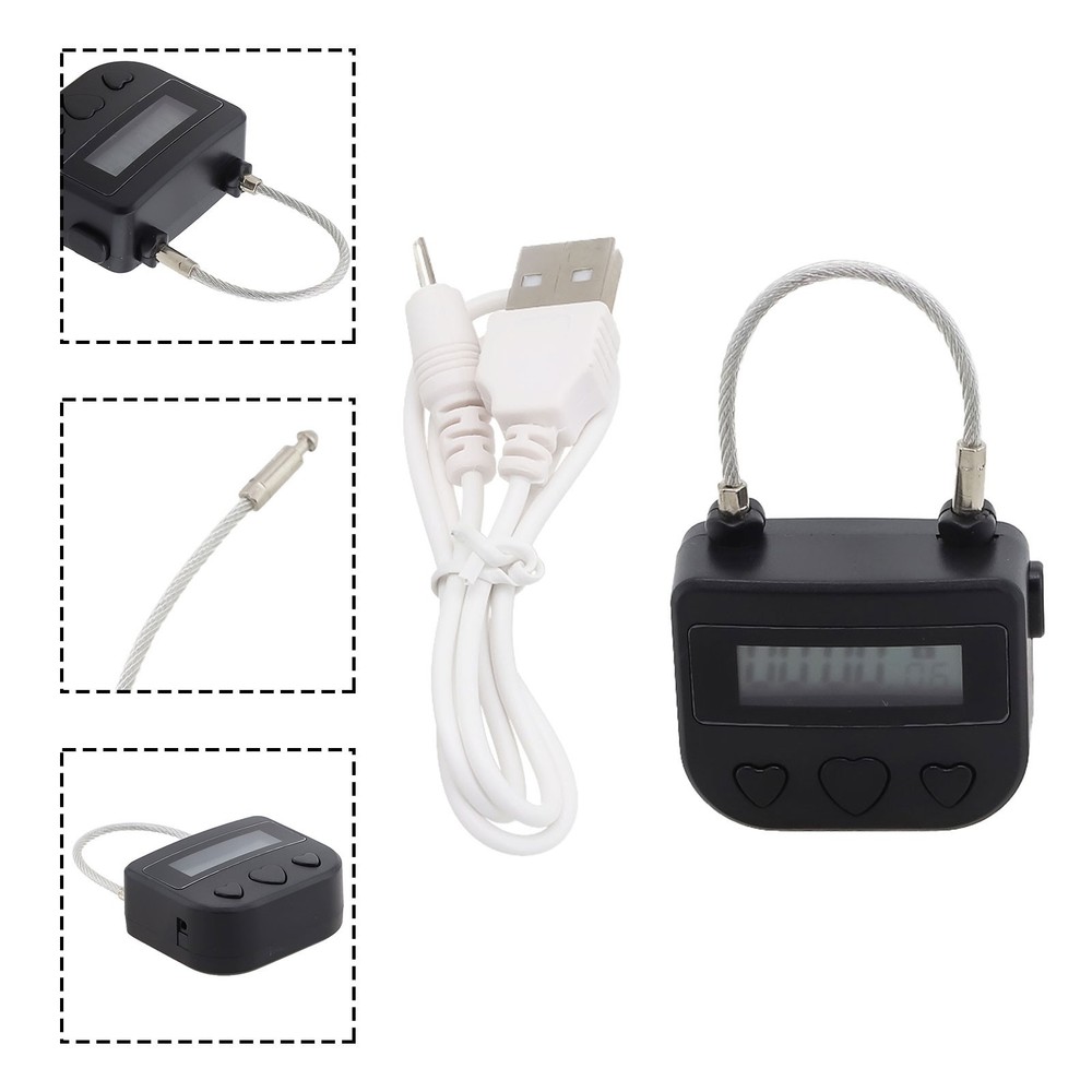 Multi Purpose Time Lock Waterproof USB Rechargeable Switch Padlock Parts