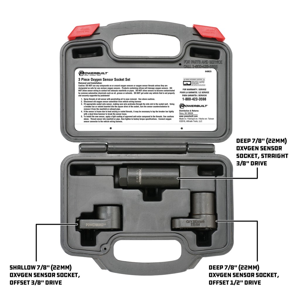 Powerbuilt Oxygen Sensor Socket Kit - 648625