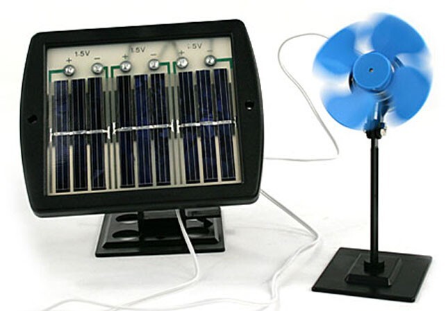 Educational Solar Energy Science Project with Solar Panel, Motor, Lightbulb, Fan
