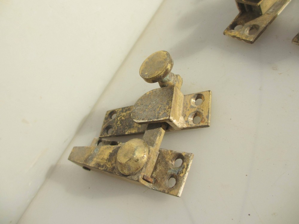 Vintage Brass Sash Window Latch Lock Fastener Catch Old Handle