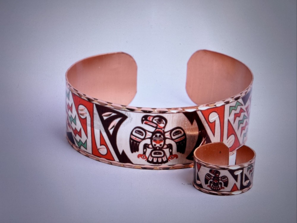 Colorful Copper Ring and Bracelet Set (E02)