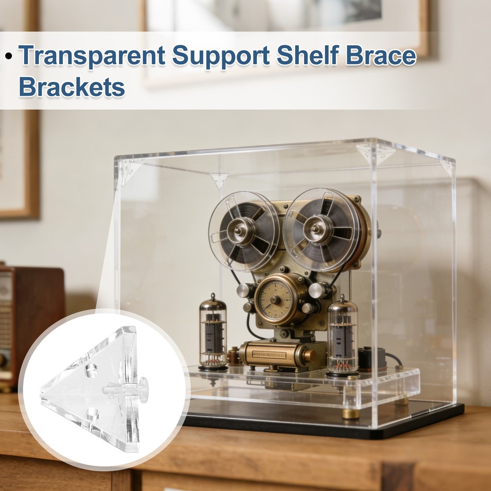 24pcs acrylic corner bracket, triangular corner connector with rivets