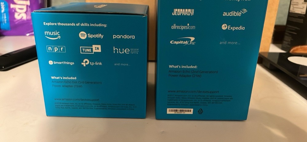 Amazon Echo 2nd Gen Smart Speaker and Echo Dot 3rd Gen