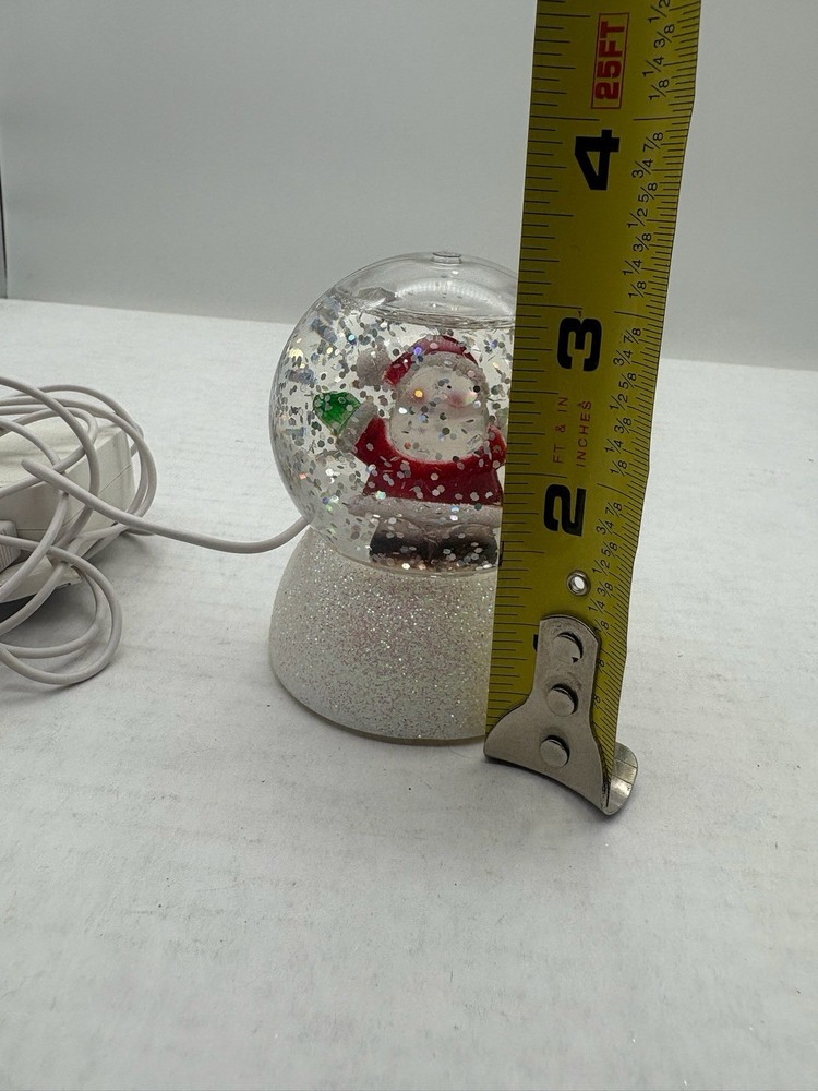 Snowman Santa Snow Globe Plug In