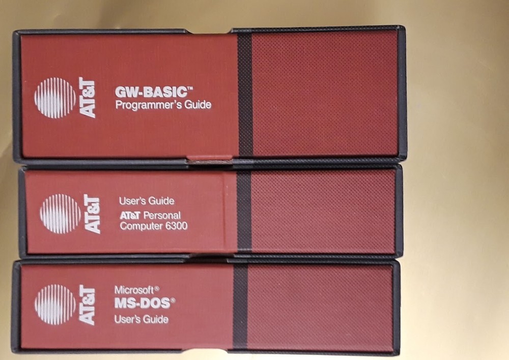 Vintage AT&T Personal Computer  GW-Basic, Personal Computer 6300 & MS-Dos Guide