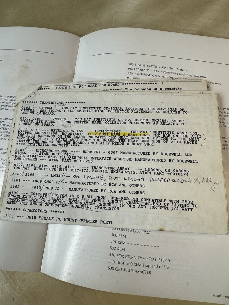 850 Interface Module Technical Manual; Atari 400/800/XL/XE Manual ONLY