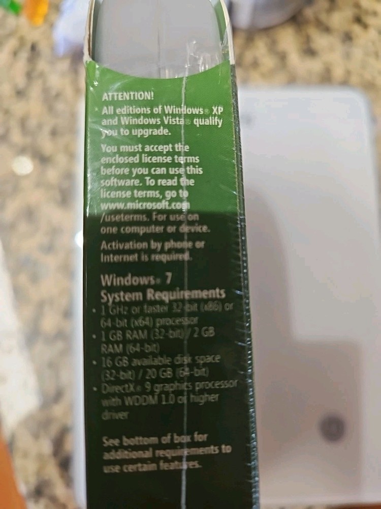 Microsoft Windows 7 Home Premium Upgrade 32 Bit