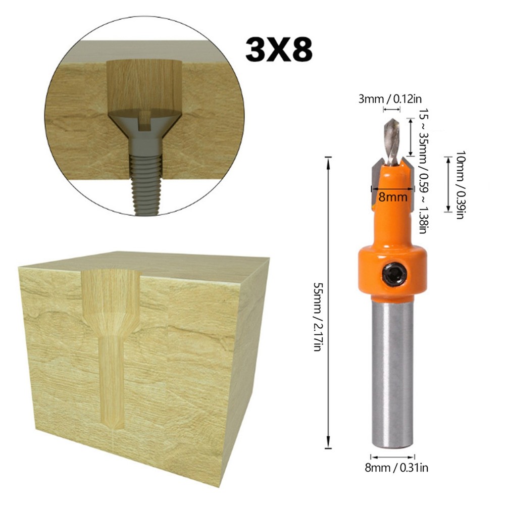 5PcsCountersink Drill Bit Woodworking Self Taping Drill Bit Carpentry Tool New