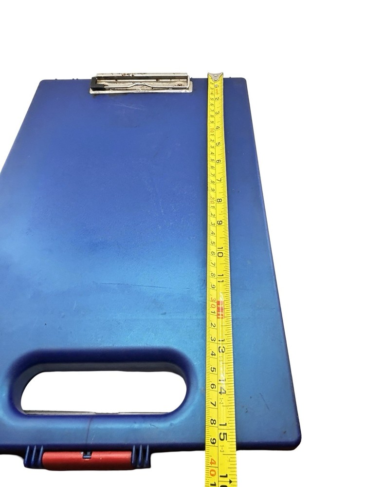 Vintage Dexas Clipcase Storage Clipboard with Handle, Blue