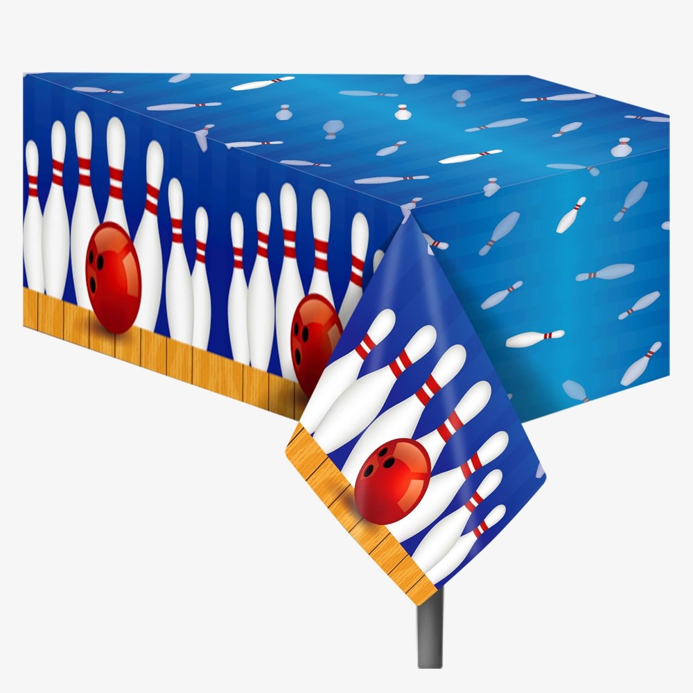 3 Pcs Bowling Tablecloth Plastic Table Covers Bowling Tablecloth Disposable T...