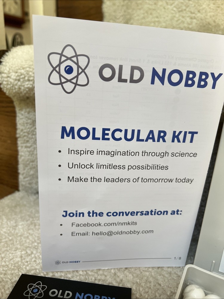 OLD NOBBY Molecular Model Kit (Learning Guide Included) NEW