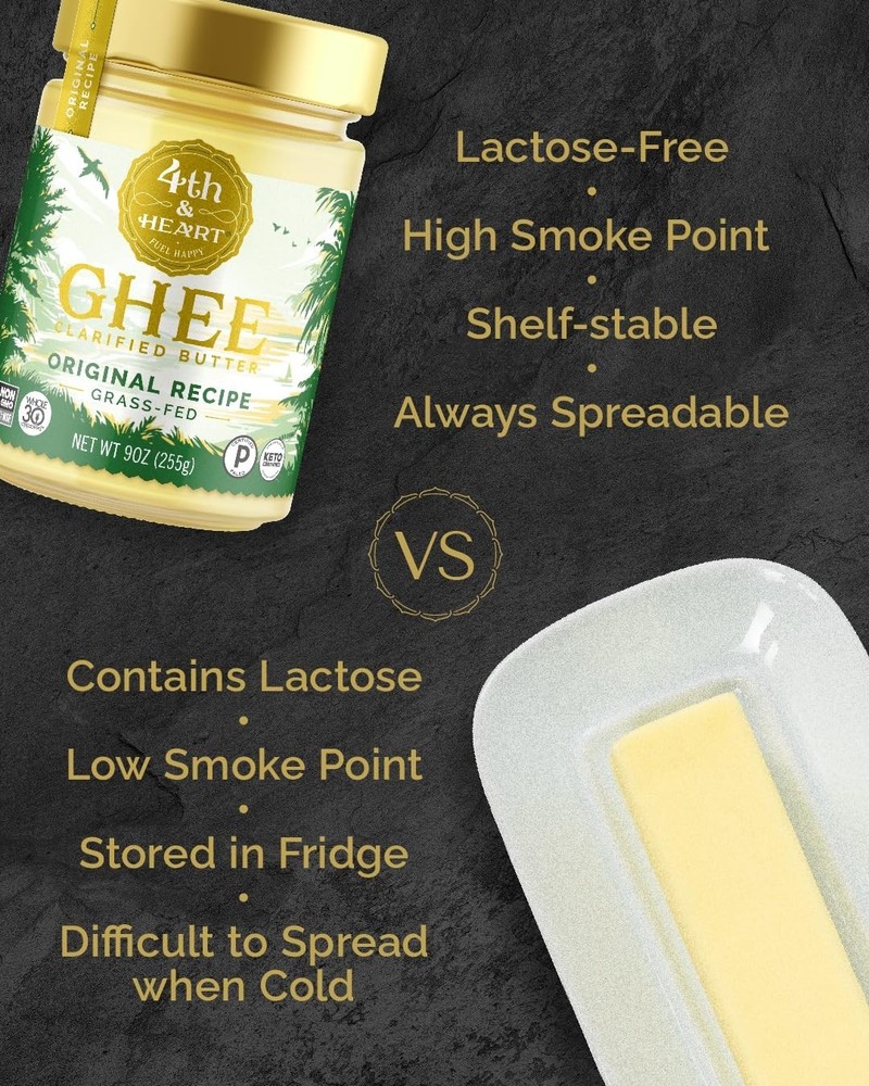 New Grass-Fed Ghee, 16oz, Clear