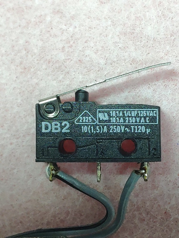 2PCS Cherry Db2 Micro Switch Hinge Lever 10.1A WIRED W/ pin pushing dome button