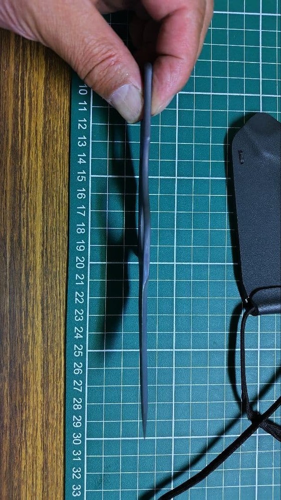 Warren Thomas Custom Titanium Fixed Blade Knife w/ Sheath Rare