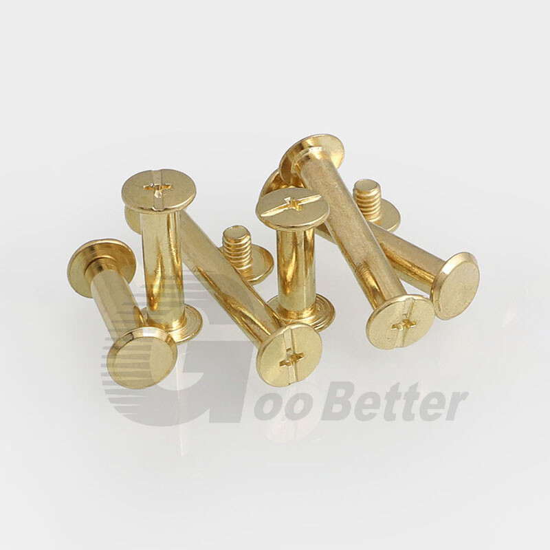 M5 Belt Screws Chicago Screws Leather Craft Stud Bind Rivet Copper Plating