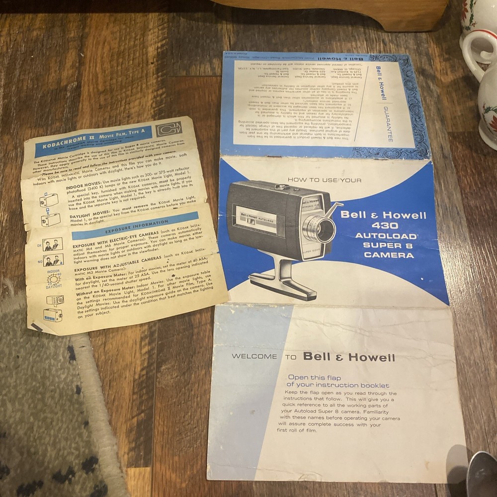 ORIGINAL!! Bell & Howell 430 Autoload Super 8mm camera Manual Instructions Book