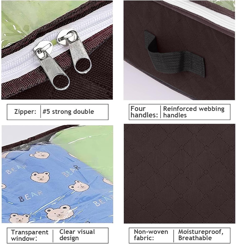 6 Pack 90L Under bed Storage Containers Organizer Large Capacity Underbed