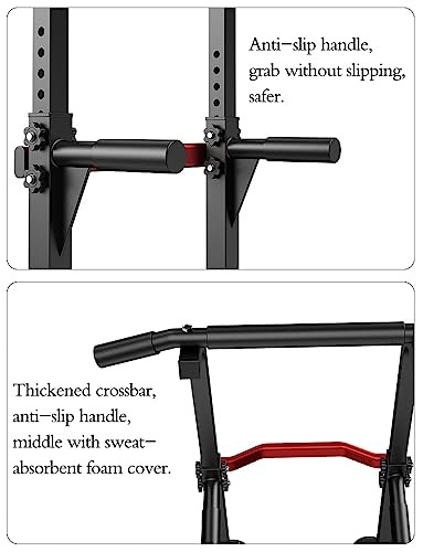 Power Tower Dip Station Pull Up Bar - Multi-Purpose Home Black (Basic Model)