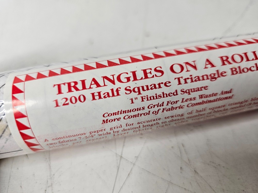 NEW Triangles On A Roll - 1” Finished Square - 1200 Half Square Triangle Blocks
