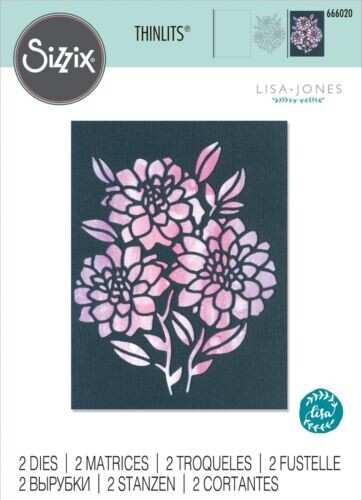 Sizzix "Negative Florals" by Lisa Jones Thinlits Dies- 666020 MSRP $21