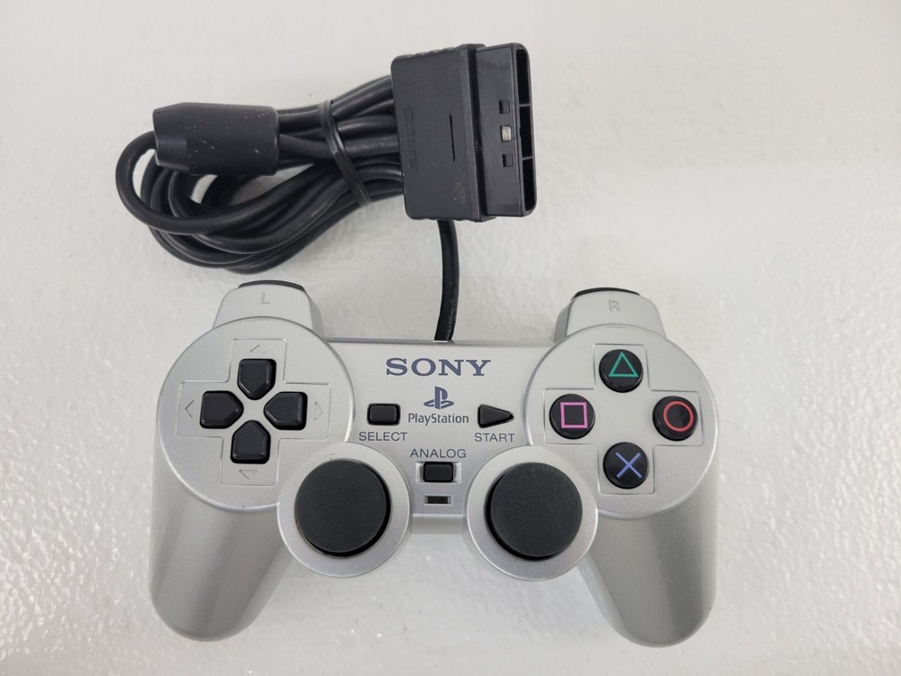 Genuine Oem Sony PS2 Dualshock 2 Controller Silver Playstation 2 Working