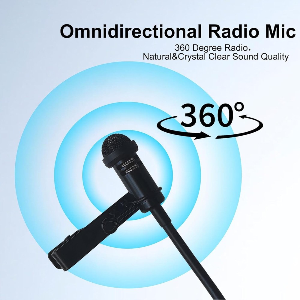 Lavalier Microphone for Sennheiser Wireless System Bodypack Transmitter, Omnidir