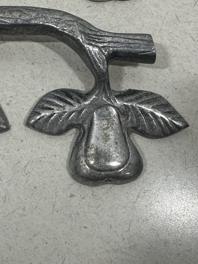Vintage HTF Rustic Leaf And Vine/ Pear Pull / Handle Hardware Set
